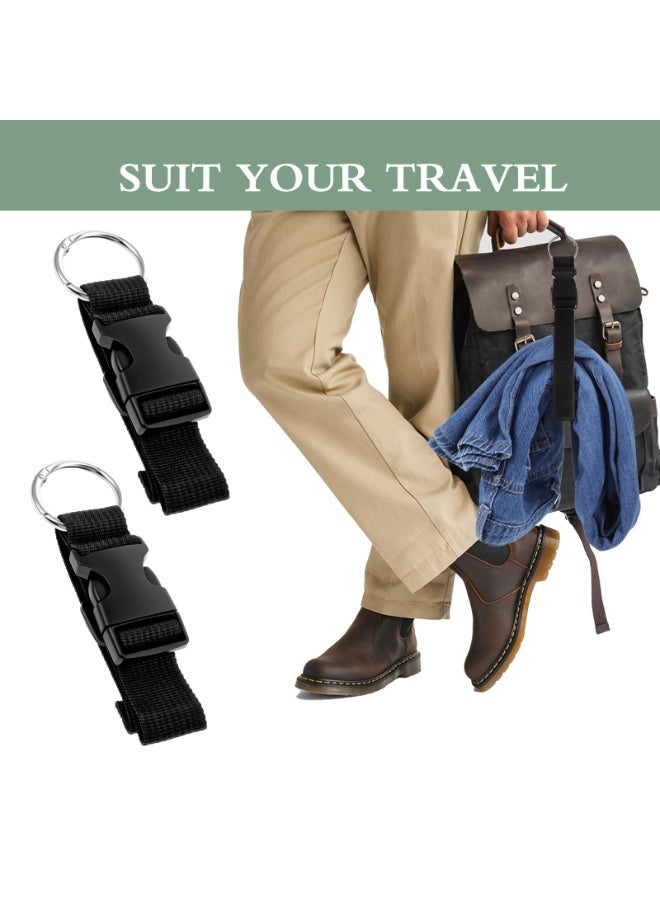 2 PCS Suitcase Strap, Adjustable Luggage Straps to Connect Two Suitcases, Travle Belt with J Hook for Carry on Extra Backpack, Travel Attachment Accessories for Connecting Your Luggage Jacket (Black) - Image 4